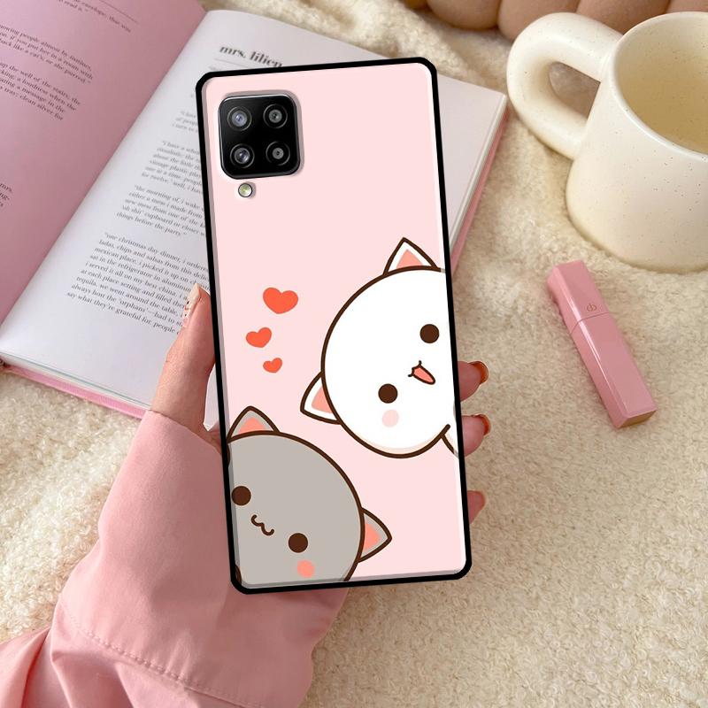 Чехол Peach Cat для Samsung Galaxy A54 A34 A14 A13 A12 A22 A32 A52 A72 A51 A71 A53 A52S Задняя крышка