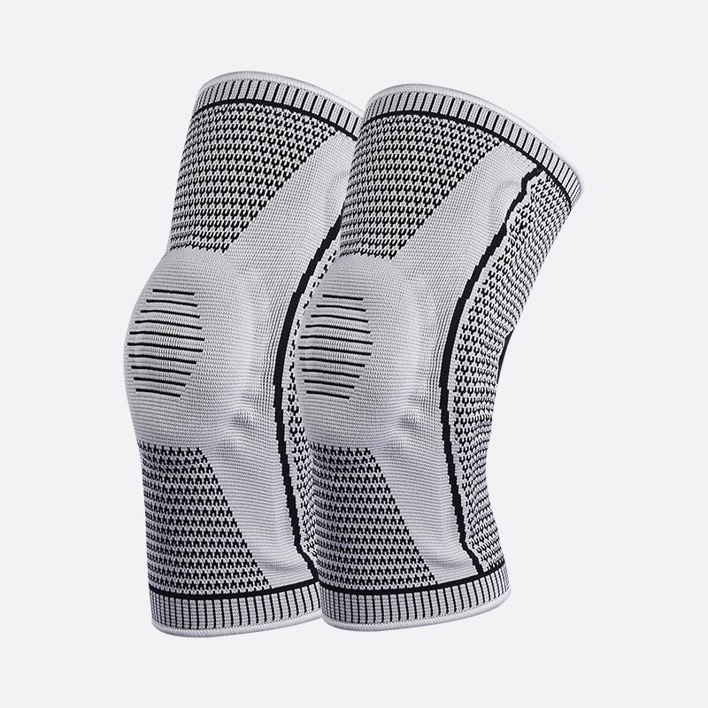 Спортивные силиконовые наколенники с пружинным сжатием для бега, альпинизма, нескользящие нейлоновые наколенники для баскетбола, велоспорта, эластичная уличная защитная экипировка