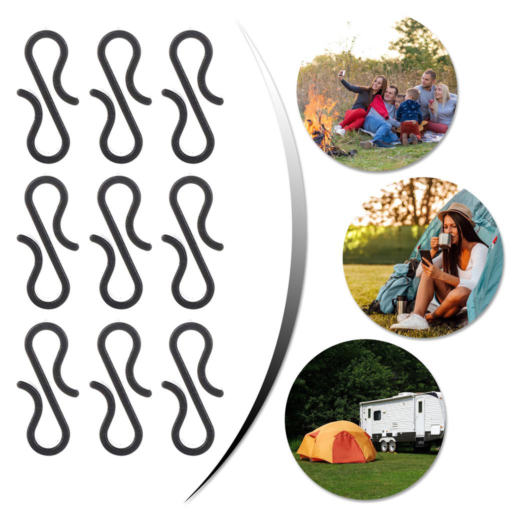 10/50Pcs Outdoor Gutter Hooks Plastic Reusable S Hooks Outdoor Light Clips Wedding Christmas Tree Home Decoration Hooks