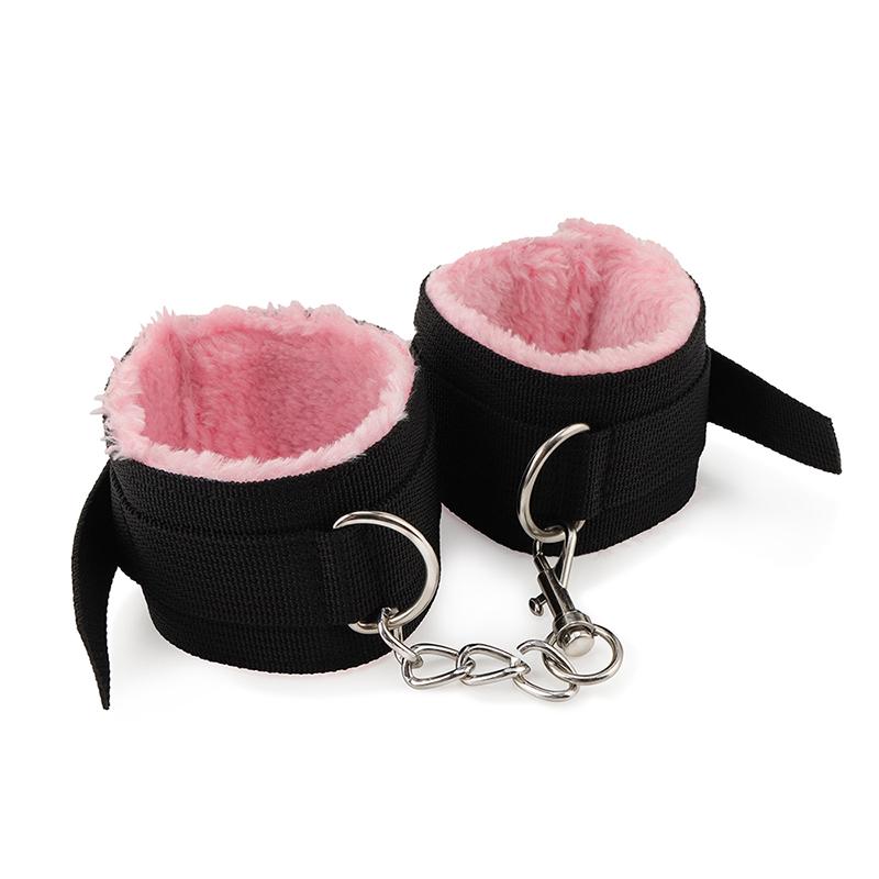 Sexy Leather BDSM Bondage Gear Kit Plush Restraints Handcuffs Whip Gag Nipple Clamps Sex Toys for Couples YM