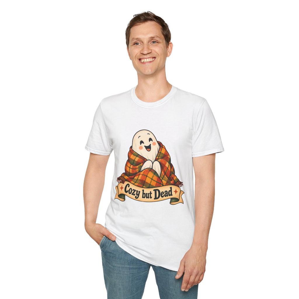 Ghost Halloween Humor Spooky Vintage Storybook Cozy Boo Unisex Softstyle T-Shirt