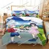 3D Печать Аниме Non Non Biyori Комплект постельного белья Пододеяльник Комплект для кровати Чехол для одеяла Наволочка Одеяло Размер King Queen Мальчики Взрослые963963