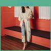 Print Long Robe For Ladies Summer Sleep And Relaxation Home Clothing