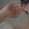 Silver needle simple and small bow pearl stud earrings women, temperament versatile earrings exquisite earrings