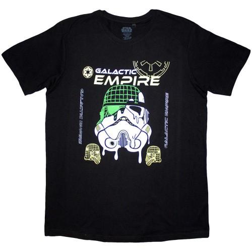 Star Wars Unisex Adult Galactic Empire Melted Mask T-Shirt