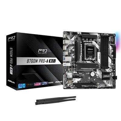 Материнская плата ASRock B760M WiFi Совместима с процессорами Intel 12-го и 13-го поколений Чипсет B760 DDR5 Bluetooth Micro ATX Материнская плата Авторизована