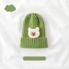 Warm Kid Hat Fashion Kawaii Cartoon Bear  Crochet Bonnet Beanie for Toddler Boy Girl Autumn Winter Knit Solid Color Cap for Baby