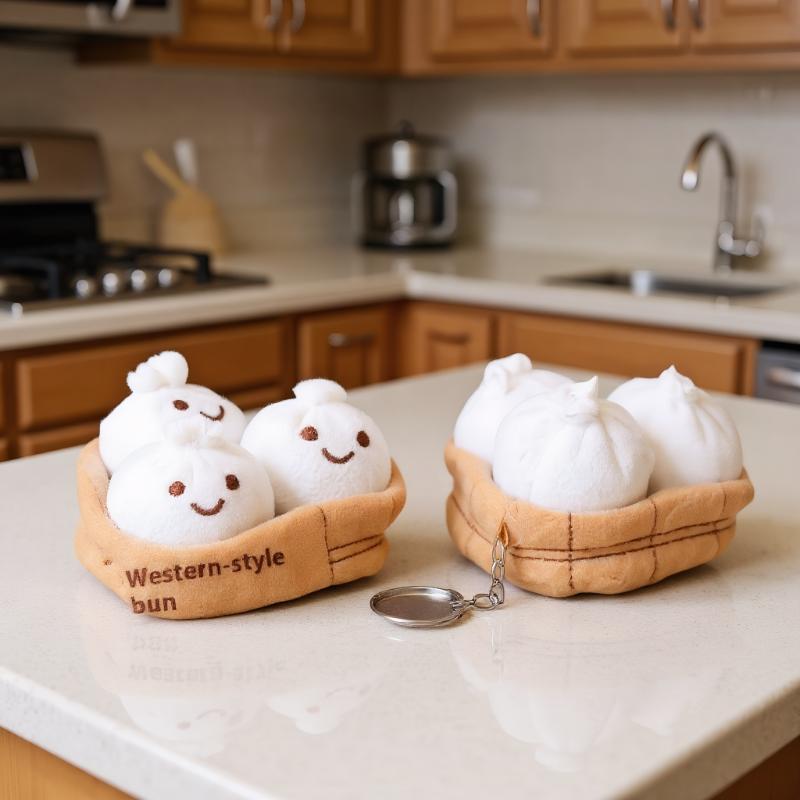 Мультяшный брелок Сяолунбао; Мягкая плюшевая булочка-симулятор; Кавайный кулон с едой; Идеальный подарок на день рождения
