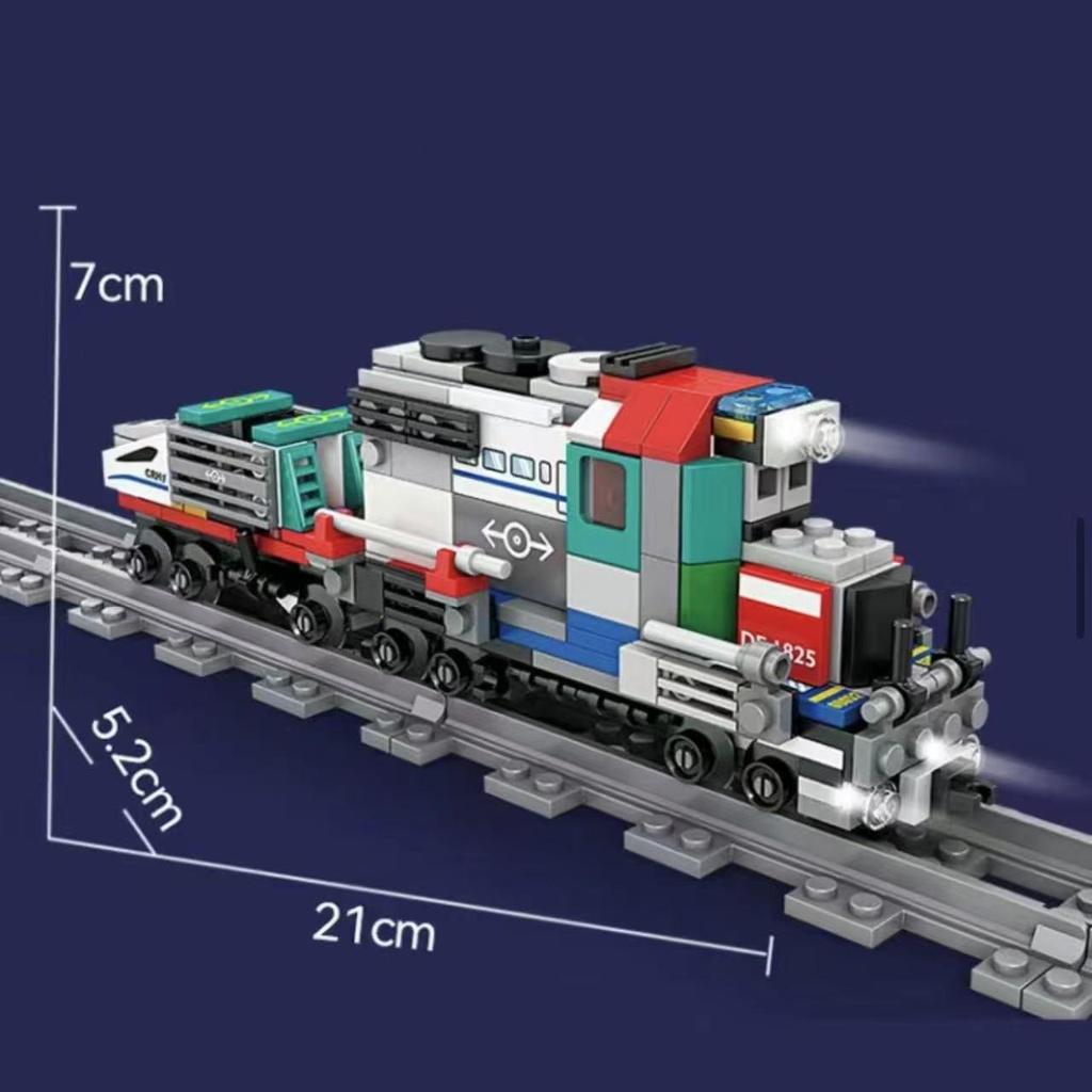 KAZI New Building Block Assembled Toy City Train 8 Car Models Can Fit Children's Puzzle Diy Gift