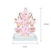 God Ganesh Sitting with Base Statue (Murti) Idol Showpiece Handmade of Crystal Glass by for Worship, Decoration, Car Dashboard, Gift (Clear), Small