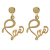 [H6253] - Позолоченные серьги «Любовь» - 10x12 мм