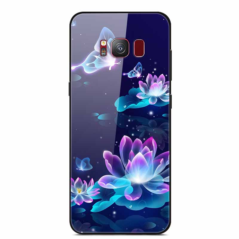 Стеклянная задняя крышка для чехла телефона Samsung S8 Plus, S8Plus, жесткий чехол из закаленного стекла для Samsung Galaxy S8 Plus, S 8, мягкий край