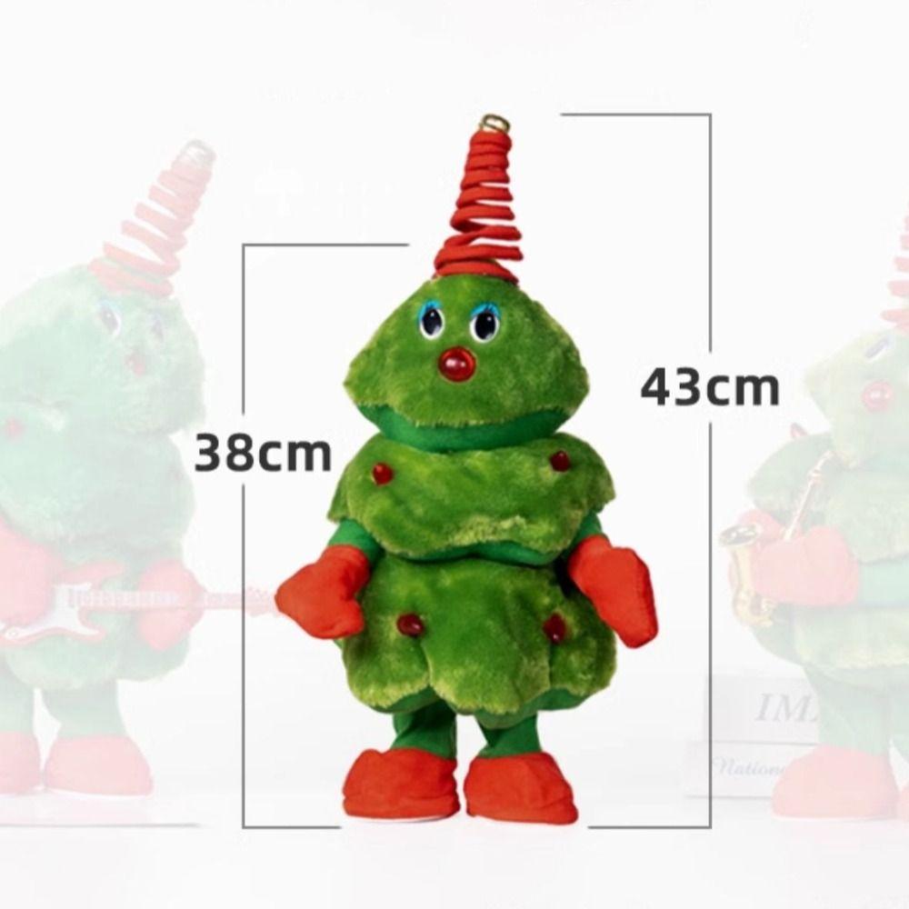 Снеговик Лось 35см Размер Электрическая Танцующая Рождественская Елка Качающаяся Светящаяся Рождественская Поющая Забавные Подарки