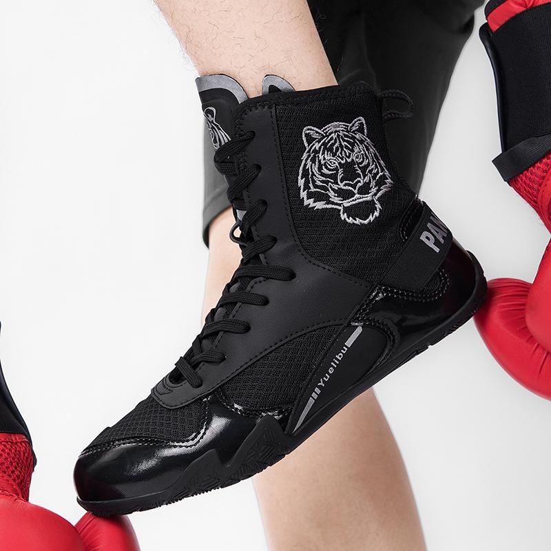 Унисекс боксерские ботинки Противоскользящие ботинки для борьбы Боевые боксерские ботинки Мужские ботинки для верховой езды Мотоциклетные ботинки Женские ботинки для соревнований по борьбе