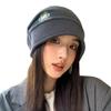 Корейская шапка Женская шапка из шерсти крупной вязки Универсальная, подчеркивающая лицо, Маленькая шапка-бини Ретро Теплая шапка от холода