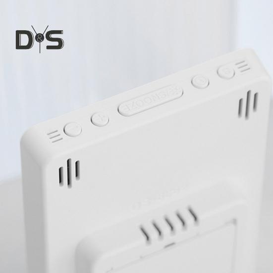 Многофункциональный большой экран цифровой будильник регулировка яркости влажность температура дисплей настольные часы