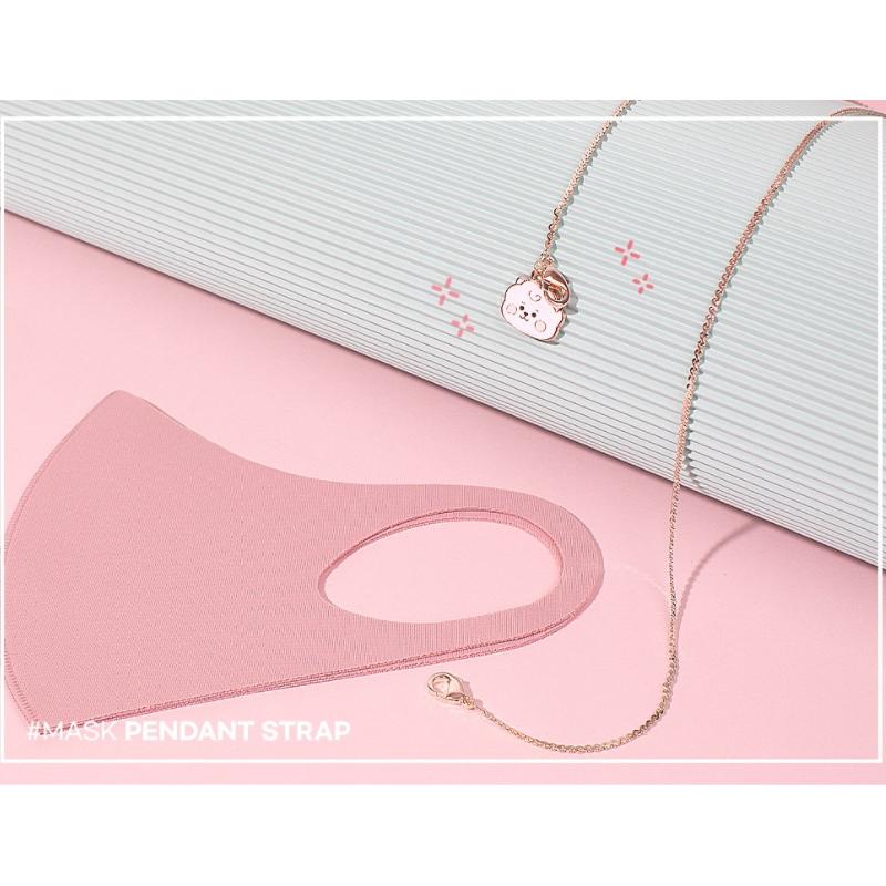 BTS BT21 Официальная маска-подвеска, ожерелье, ремешок с маской, цепочка для очков, двойного назначения, креативная анти-потерянная цепочка для маски