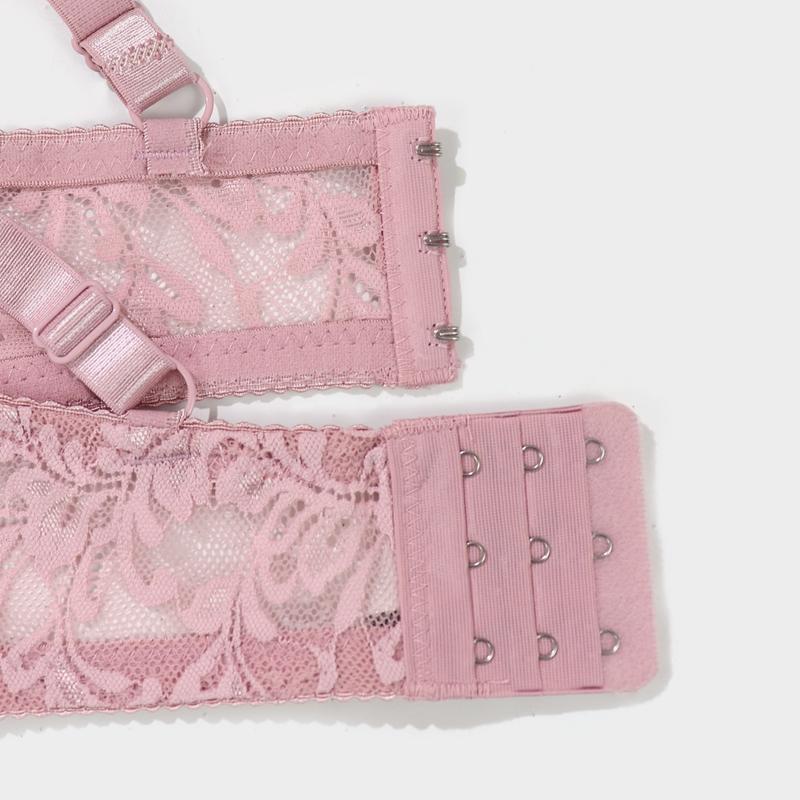 Женский ультратонкий бюстгальтер размера плюс, дышащий, с однослойной чашкой, сексуальный кружевной бюстгальтер на косточках, французская романтика