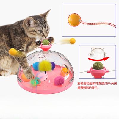 Игрушки для кошек с вращающейся мельницей и мячом, устойчивые к царапинам, интерактивные поворотные столы, развивающие игрушки для домашних животных, аксессуары для дрессировки домашних животных