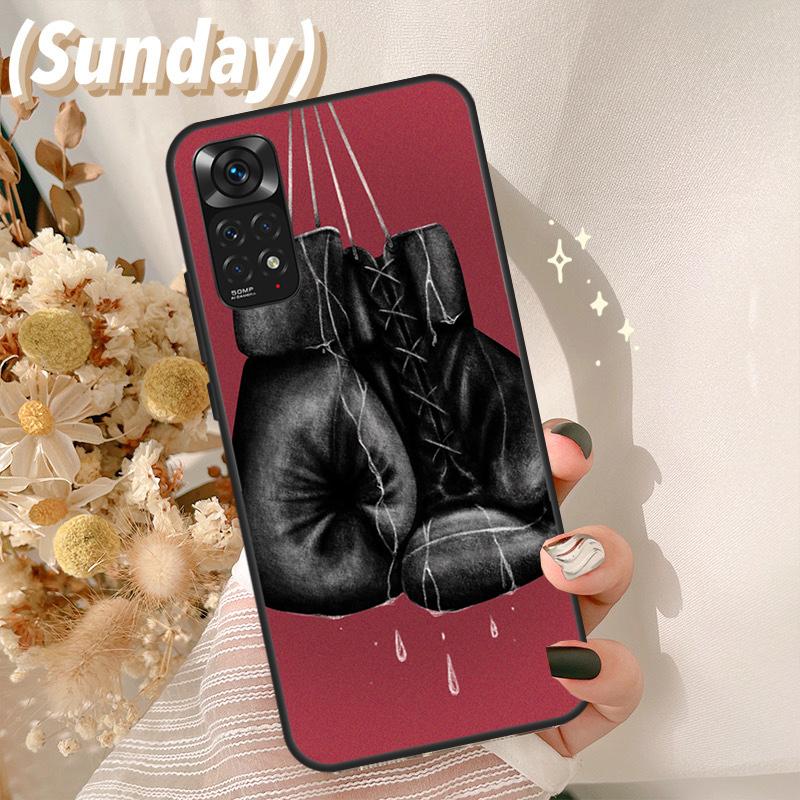 Boxing Gloves Case For Redmi Note 11 10 8 9 12 Pro Plus Note 12S 11S 10S 9S Cover For Redmi 12C 9C 10C 10A