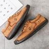 Новые горячие мужские кожаные повседневные туфли для улицы, удобные, высокого качества, модные, мягкие, классические ботильоны, нескользящие лоферы, тренд