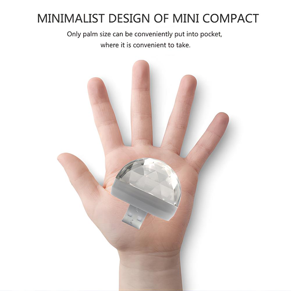 Автомобильный USB Ambient Light DJ RGB Mini Красочный музыкальный звуковой свет USB-C Интерфейс Apple Интерфейс Праздничная вечеринка Караоке