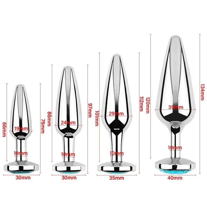 Metal Anal Beads Butt Plug Set Small Large Wearable Ass Analplug Jewelry Dilator Dildo Prosate Massager Sex Toy Man Women Shop