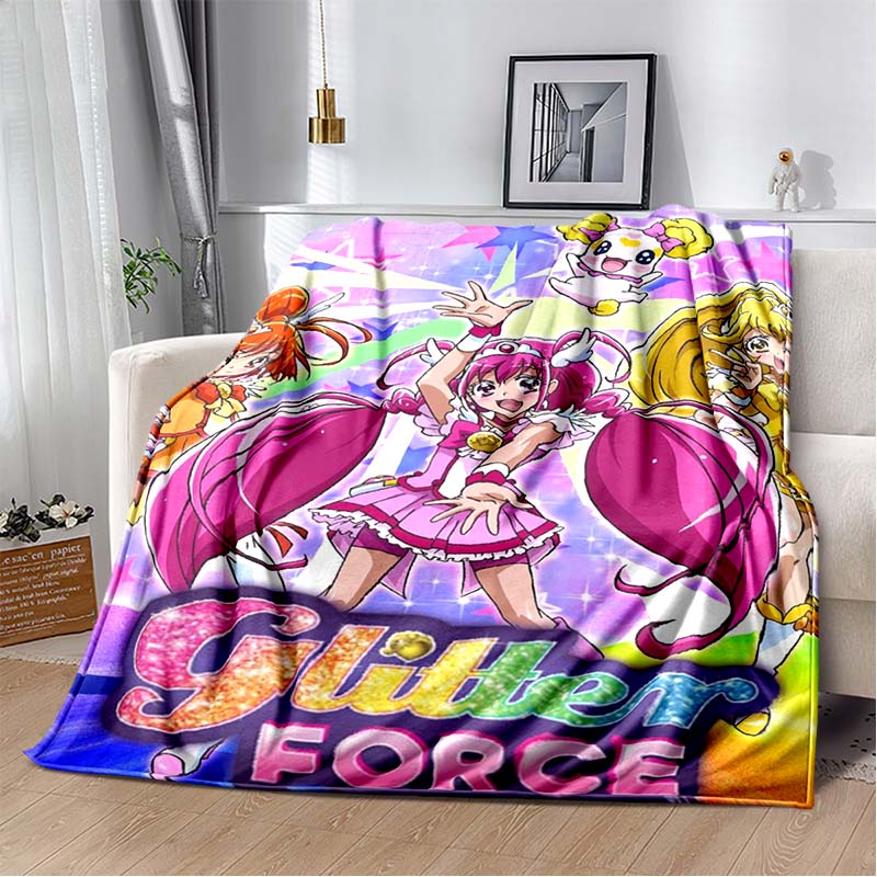 This 3D printed Pretty Cure soft plush blanket is made of flannel and is suitable for use in living rooms, bedrooms, beds, sofas