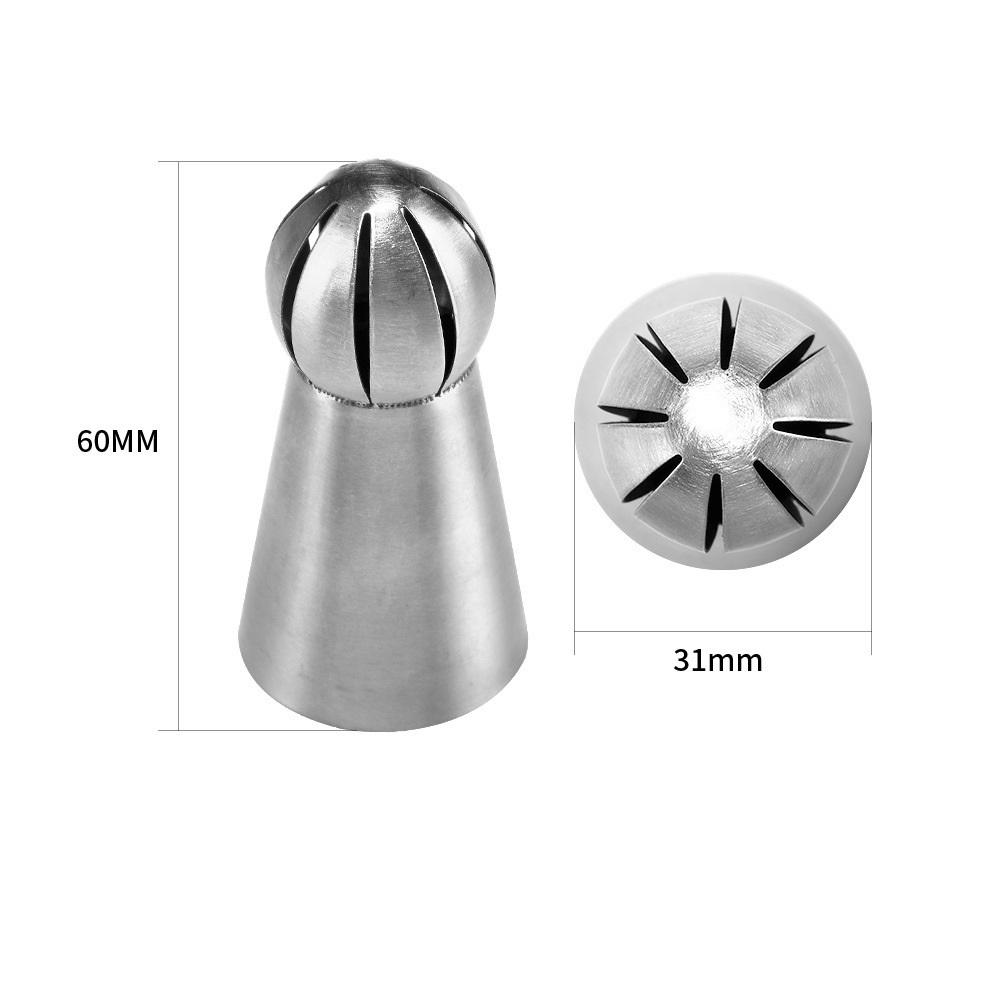 Cake Decoration Kit 3x Icing Decoration Russian Nozzles + 1x Silicone Piping Bag