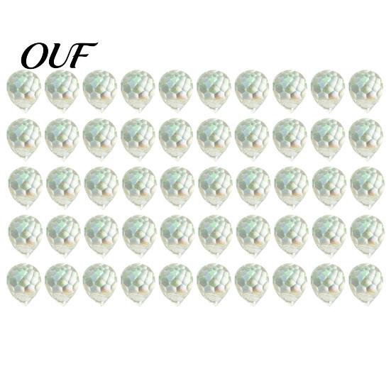 Necklaces Bracelets Beads 50Pcs 10x8mm Faceted Teardrop Glass Beads, Top Drilled Water Drop DIY Crafts Transparent Loose for Jewelry Bracelet Necklace
