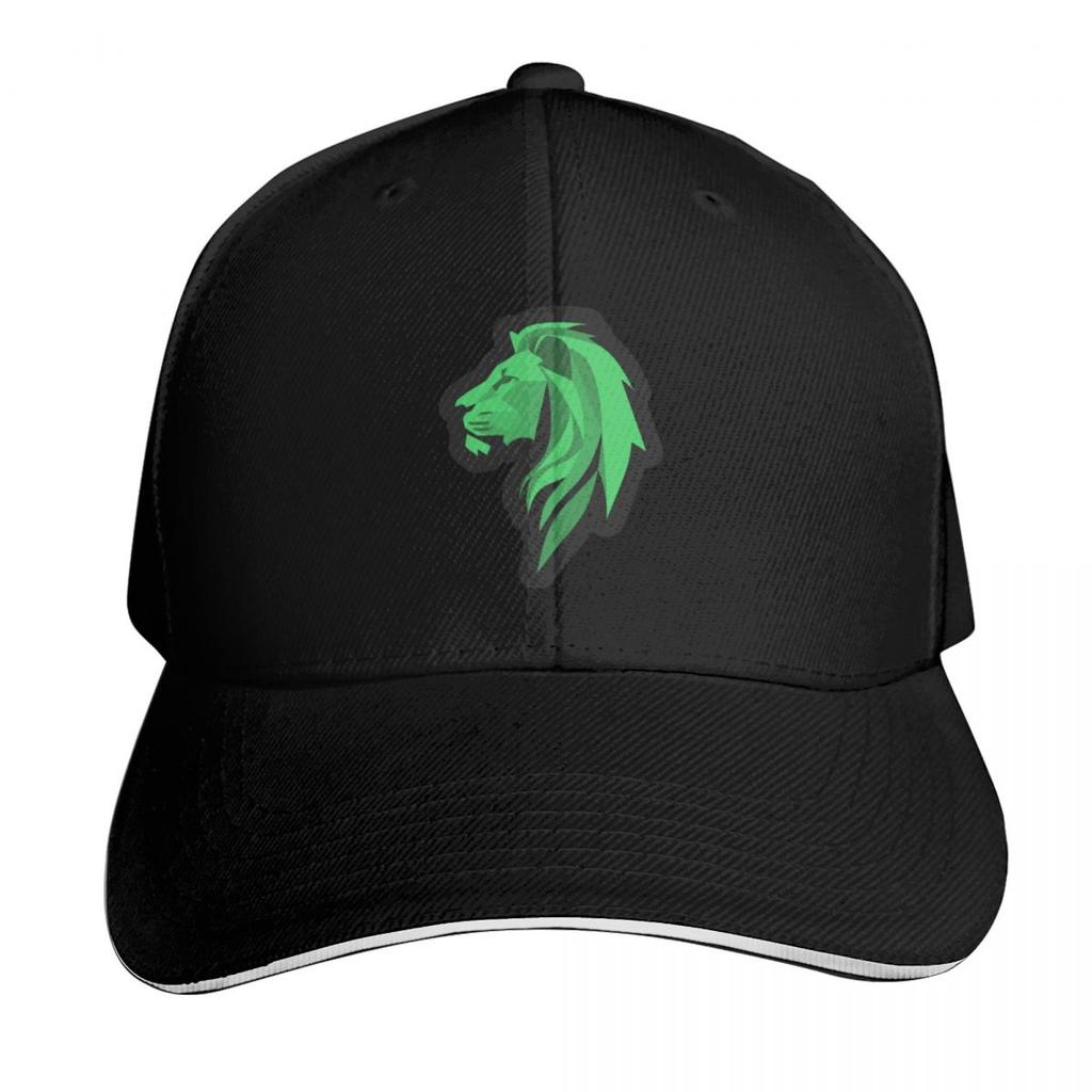 Lion head in green Stylized Baseball Cap golf hat genuine Thermal Visor Sunhat custom caps Womens Hats For The Sun Unisexs
