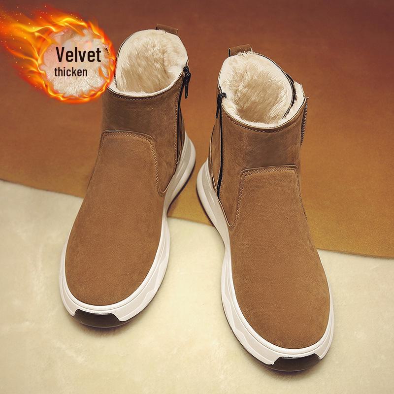 Мужские зимние ботинки: Морозостойкий, водонепроницаемый, утепленный до -40°, толстый бархат согревает, идеально подходит для северо-восточных зим.