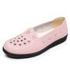 Spring Shoes, Sandals, Soft Soles, Comfortable Flat Soles, Hole Holes, Hollow Single Shoes, Medium and Old Women's Shoes, Elderly Leather Shoes