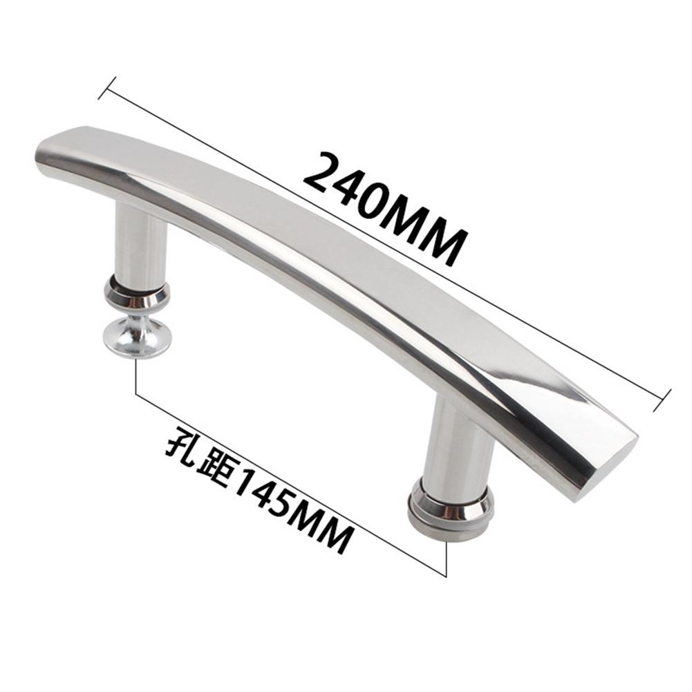304 Stainless Steel Shower Door Handle Flat Tube Glass Sliding Door Handle