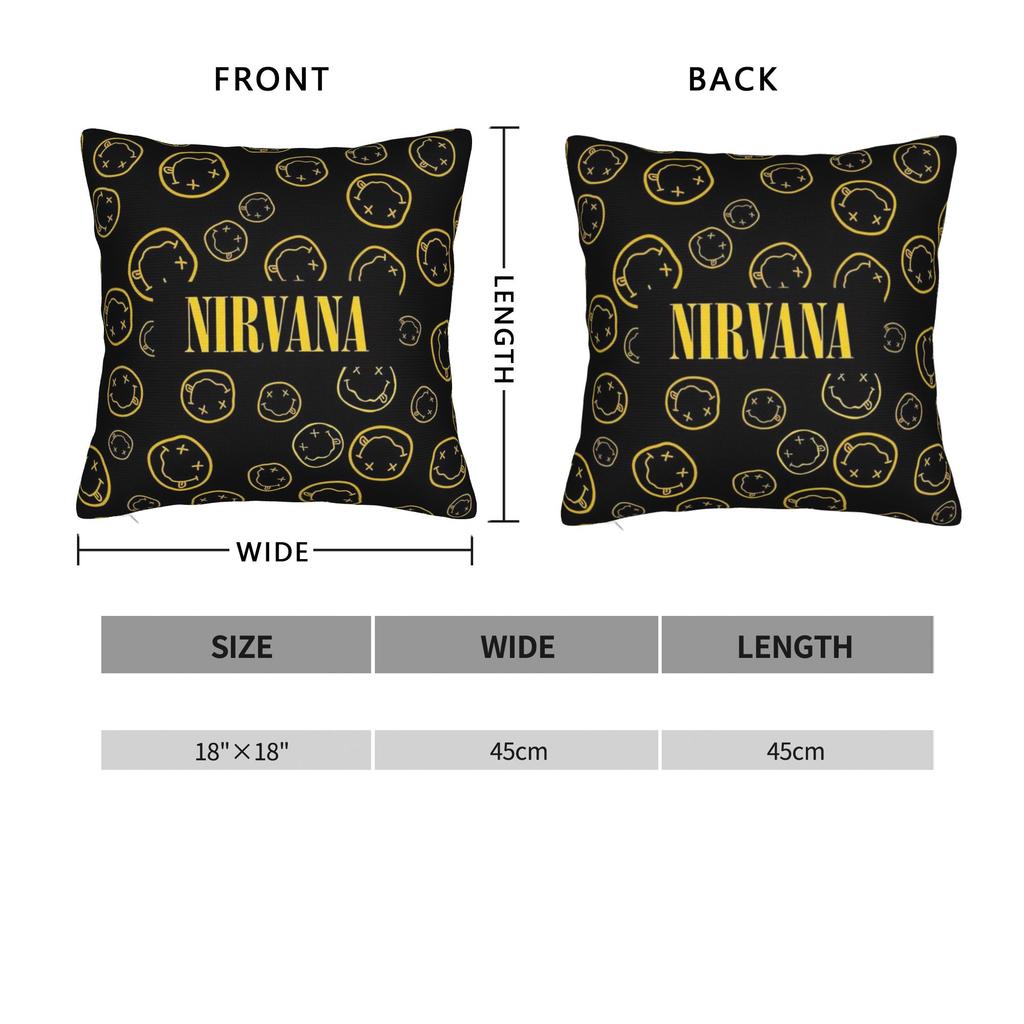 Наволочка Nirvana Face Band Милая наволочка для офиса, автомобиля, домашнего декора Наволочки