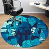 1pc Alien Illustration Office Round Area Rug, Under Office Chairs Bedroom Living Room Home Decor, Room Deco, Available in Various Sizes