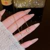 Модное легкое роскошное ожерелье из титановой стали, женский высококлассный кулон, цепочка для ключицы со сладким темпераментом, не выцветающие аксессуары