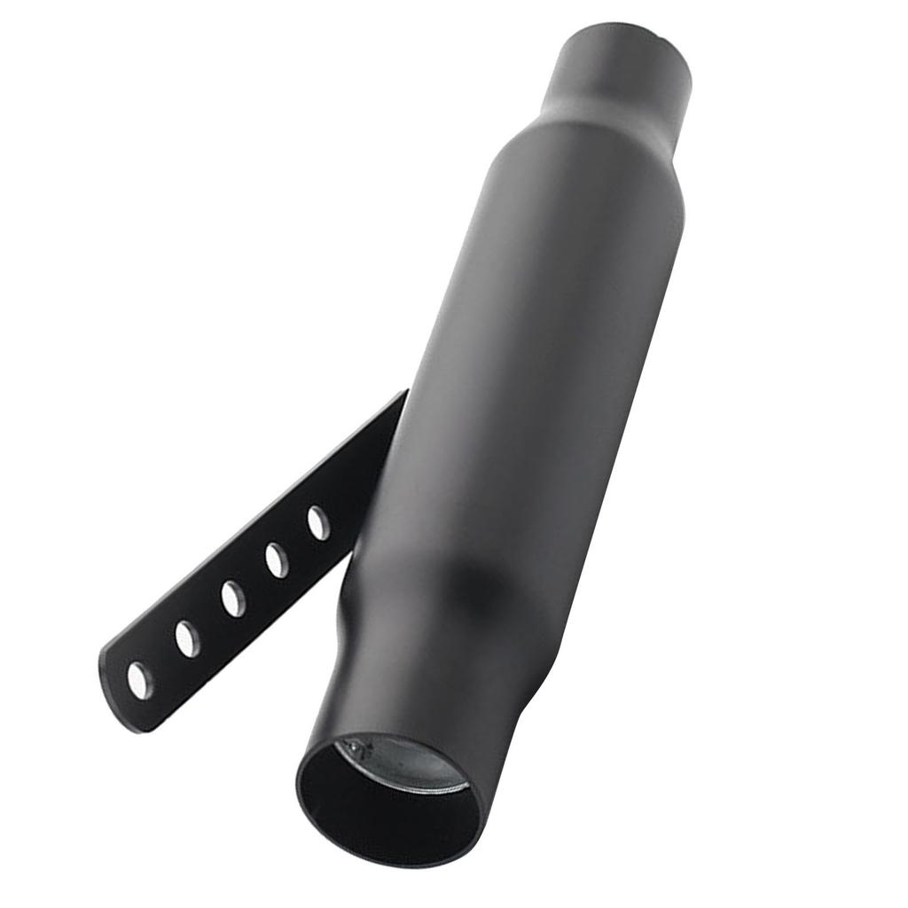 Motorcycle Exhaust Pipe Stainless Steel Noise Reduction Muffler Silencer Pipe Universal for Motorbike Type A Black