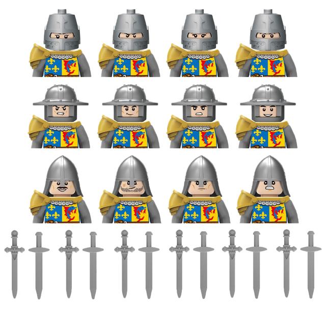 Военные Строительные Блоки Средневековые Фигурки Солдат Подарки Игрушки Оружие Щит Священная Римская Империя Сент-Лазарь Рыцарь Иерусалима Легион MOC