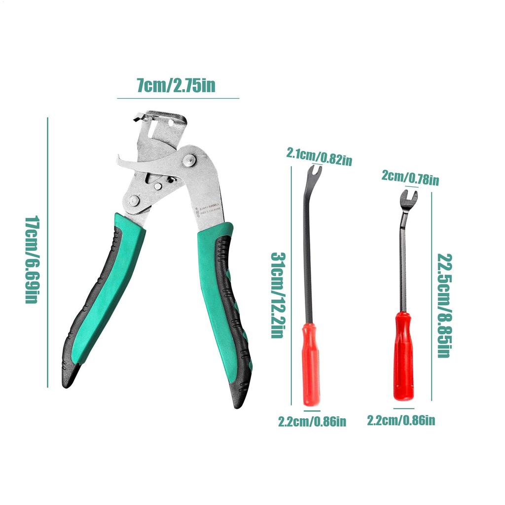 Car Clip Pliers Automotive Clip Pliers Disassembly Tools Anti-Slip Remover with 6Inch 8Inch Pry Puller for Auto Parts Garage