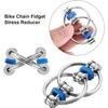 Metal Flip Chain Fidget Cube Focus EDC Unlimited Rotating Stress Relief Keychain Toy Sensory Anxiety Relief for Adults with ADHD