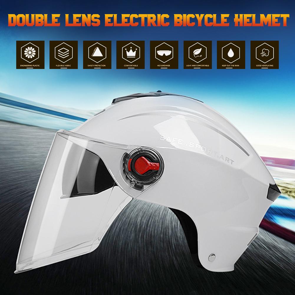 Мотоциклетный шлем с открытым лицом, мотоциклетный шлем, электрический безопасный шлем с двойной линзой, шлем для мотокросса, мото шлем, антибликовый шлем Casco Para