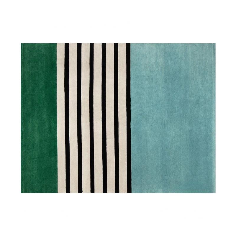 Модные полосатые ковры большой площади, легкие роскошные, для гостиной, спальни, комнатного декора, напольные коврики, противоскользящий, моющийся коврик для пола