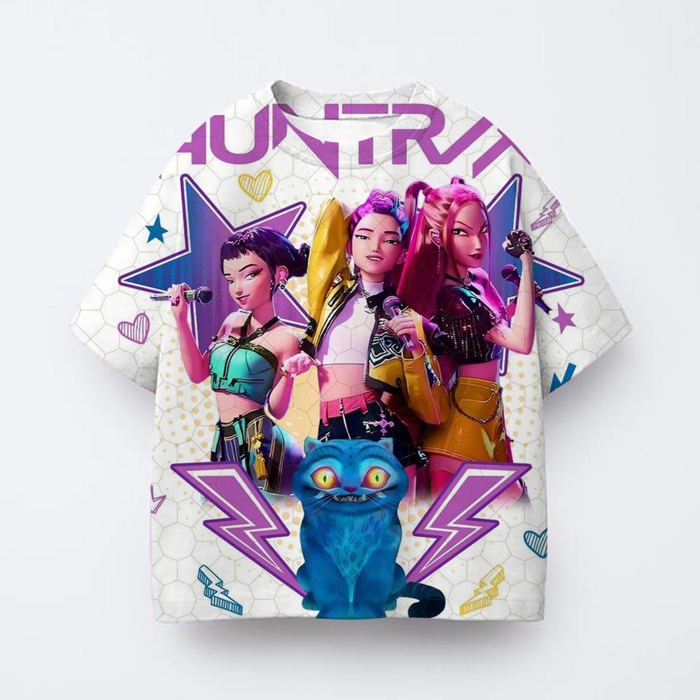 K-pop футболка группы охотников на ведьм летняя молодежная спортивная футболка с коротким рукавом для мальчиков и девочек одежда