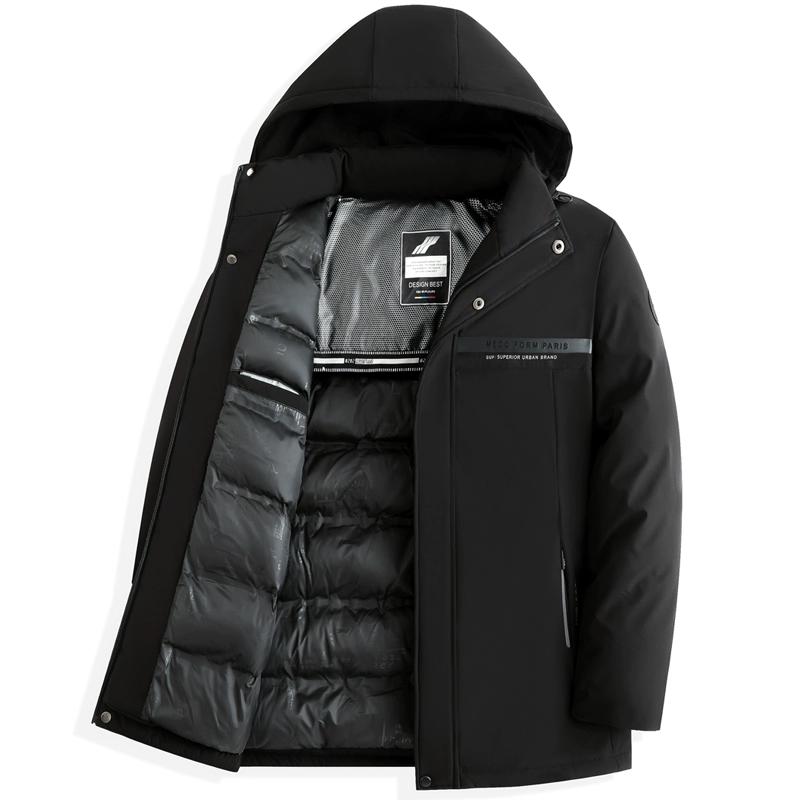 Мужское толстое стеганое пальто с капюшоном Cozy Up