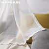 1PC NAPEARL 10-20% Blackout French Style Fresh Wave Bottom Lace Sheer Curtain for Living Room Bedroom Balcony Home Decor