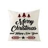 Рождественская наволочка Рождественская подушка Полиэстер Мультяшный принт Праздничный Дом Диван Чехол для подушки