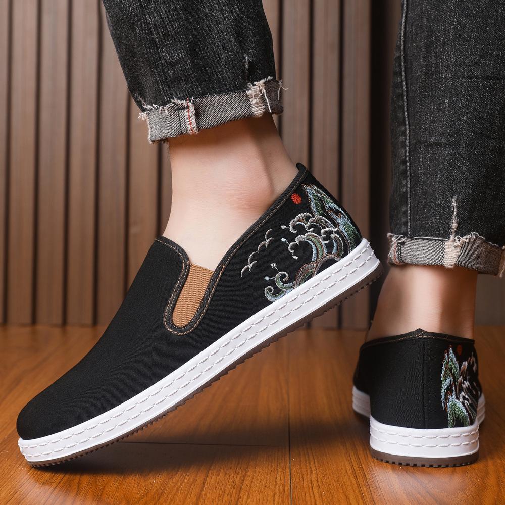 Тканевые туфли мужские повседневные туфли мужские скейтборд обувь дышащая мягкая подошва обувь с одной педалью рабочая обувь для мужчин