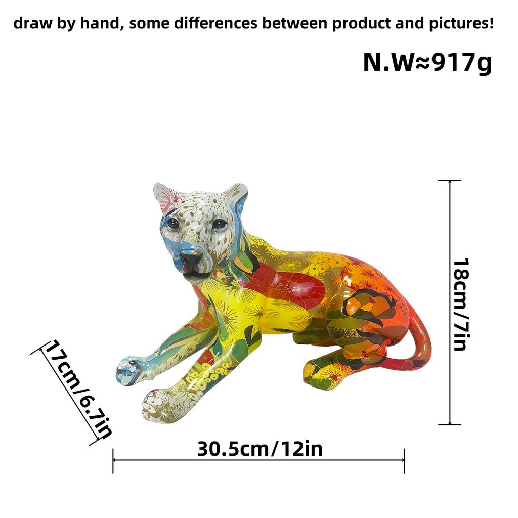 Современный простой стиль лежащая статуя леопарда смоляные украшения для дома гостиная элитная гостиная вход украшение подарки