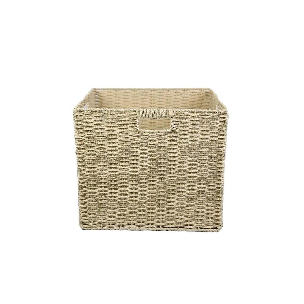 Imitation Rattan Woven Storage Basket for Toys, Clothes, and Household Items